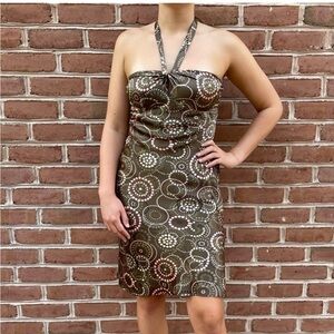 Laundry By Shelli Segal Strapless Dress - Brown and White